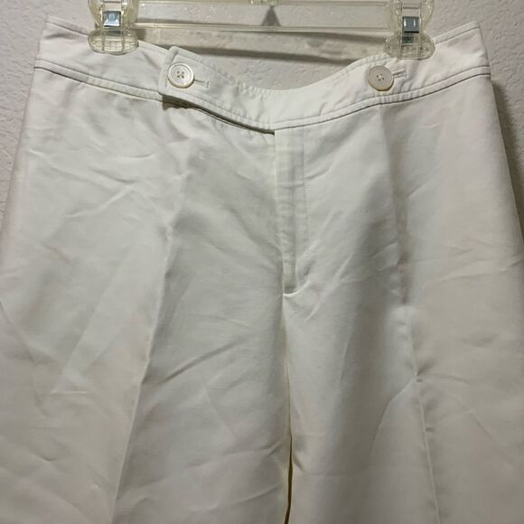 Ralph Lauren Black Label 100% cotton Wide Leg White Pants lined 10 no pockets - Picture 6 of 15